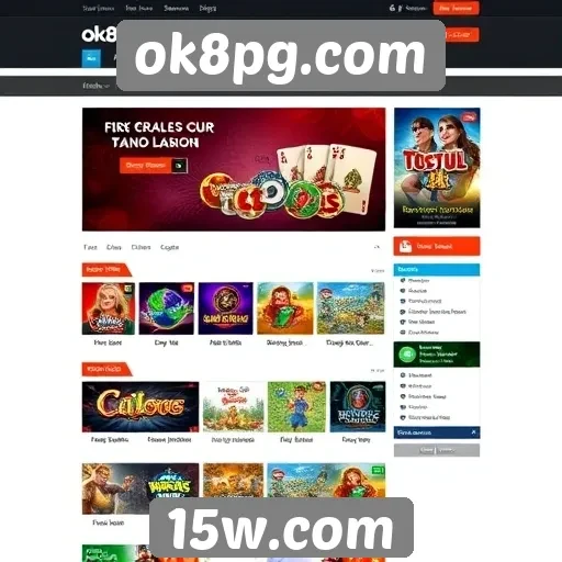 Análise da interface do usuário do site ok8pg